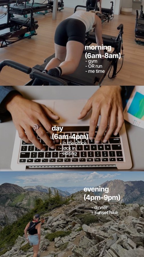 A day in the life: morning, day, and evening
